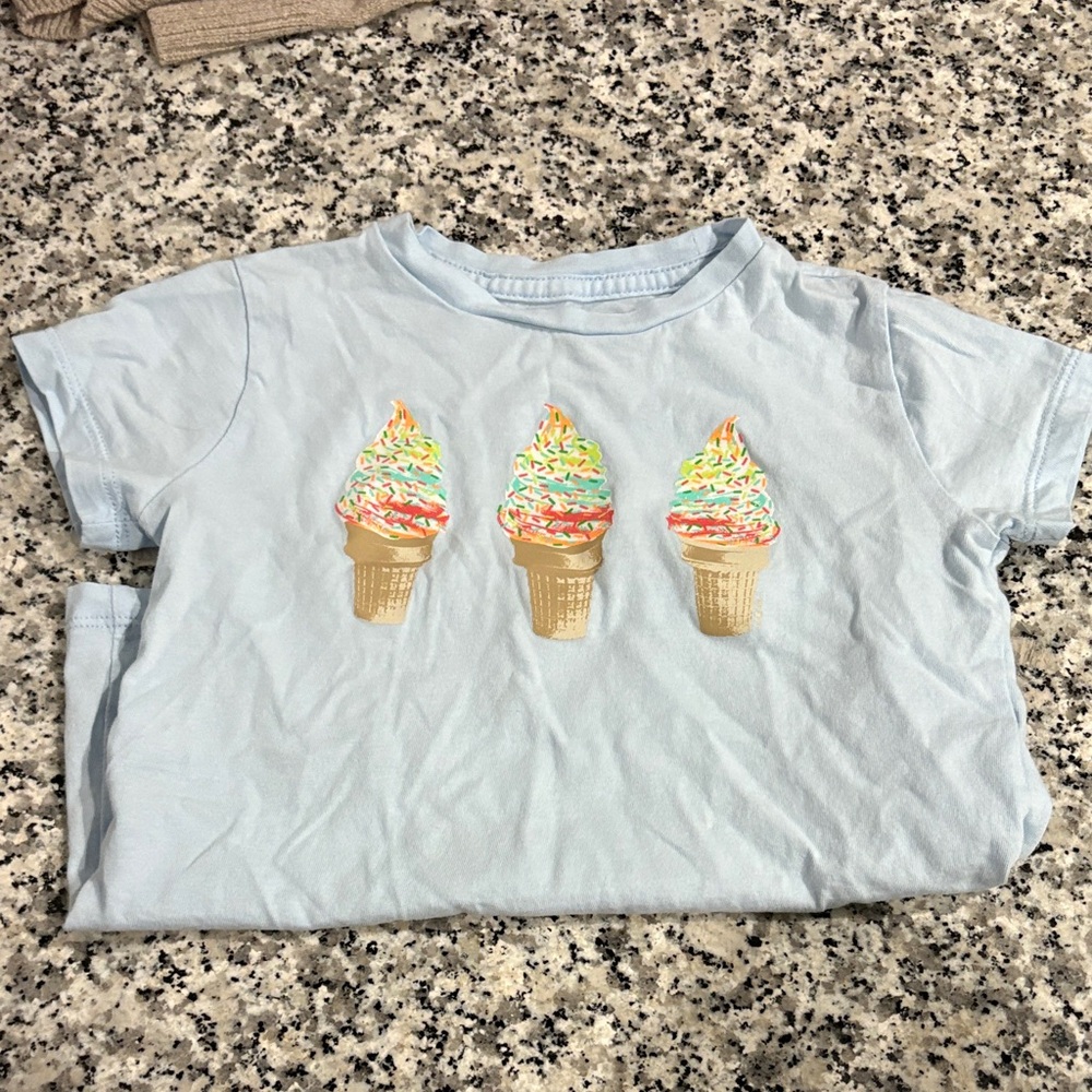Crewcuts Ice Cream Cone Kids T-Shirt - Light Blue